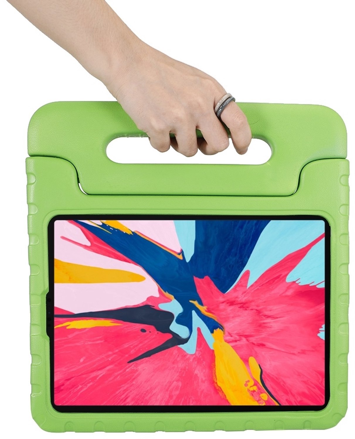 Mobigear Classic Tablethoes geschikt voor Apple iPad Air 3 (2019) Kinder Tablethoes met Handvat - Groen