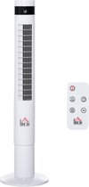 Bol.com HOMCOM Torenventilator met afstandsbediening 85° oscillerend 110 cm staande ventilator 50 W. 824-022 aanbieding