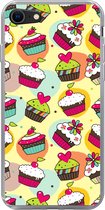 Geschikt voor iPhone 7 hoesje - Meisjes - Cupcake - Patronen - Girl - Kids - Kinderen - Kindje - Siliconen Telefoonhoesje