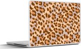 Laptop sticker - 12.3 inch - Dierenprint - Panter - Bruin - Patronen - 30x22cm - Laptopstickers - Laptop skin - Cover