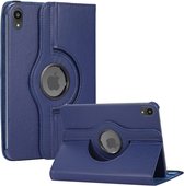 Book Cover Geschikt voor: Apple iPad Mini 6 Tablethoes - Multi Stand Case - 360 draaibaar - Tablethoesje - Donkerblauw - ZT Accessoires