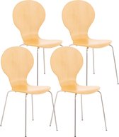 Clp Diego - Lot de 4 chaises empilables - Natura