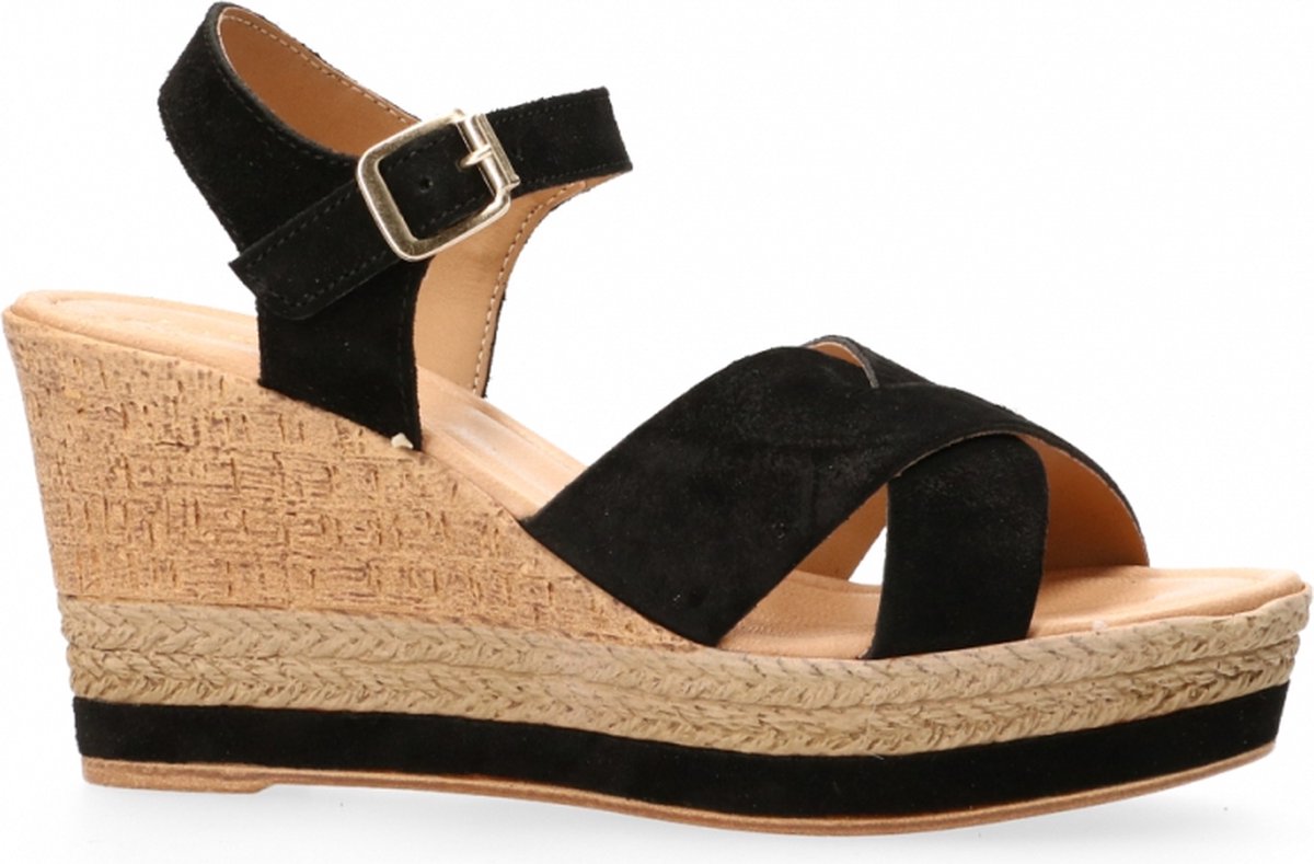 Lazamani Sandaal sleehak suede Black 41 bol