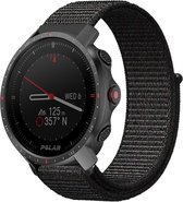Strap-it Nylon smartwatch bandje - geschikt voor Polar Grit X / Grit X Pro / Vantage M / M2 / V3 - zwart