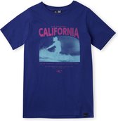 O'Neill T-Shirt Boys CALIFORNIA Surf The Web Blue 128 - Surf The Web Blue 100% Katoen Round Neck