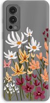 Case Company® - OnePlus Nord 2 5G hoesje - Painted wildflowers - Soft Cover Telefoonhoesje - Bescherming aan alle Kanten en Schermrand