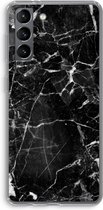 Case Company® - Samsung Galaxy S21 hoesje - Zwart Marmer - Soft Cover Telefoonhoesje - Bescherming aan alle Kanten en Schermrand