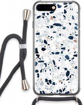 Case Company® - iPhone 7 PLUS hoesje met Koord - Terrazzo N°1 - Telefoonhoesje met Zwart Koord - Extra Bescherming aan alle Kanten en Over de Schermrand