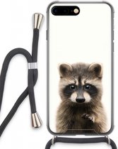 Case Company® - iPhone 7 PLUS hoesje met Koord - Rocco - Telefoonhoesje met Zwart Koord - Extra Bescherming aan alle Kanten en Over de Schermrand