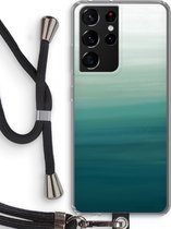 Case Company® - Samsung Galaxy S21 Ultra hoesje met Koord - Ocean - Telefoonhoesje met Zwart Koord - Bescherming aan alle Kanten en Over de Schermrand