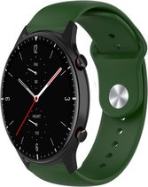 Siliconen Smartwatch bandje - Geschikt voor Strap-it Amazfit GTR 2 sport band - legergroen - GTR 2 - 22mm - Strap-it Horlogeband / Polsband / Armband