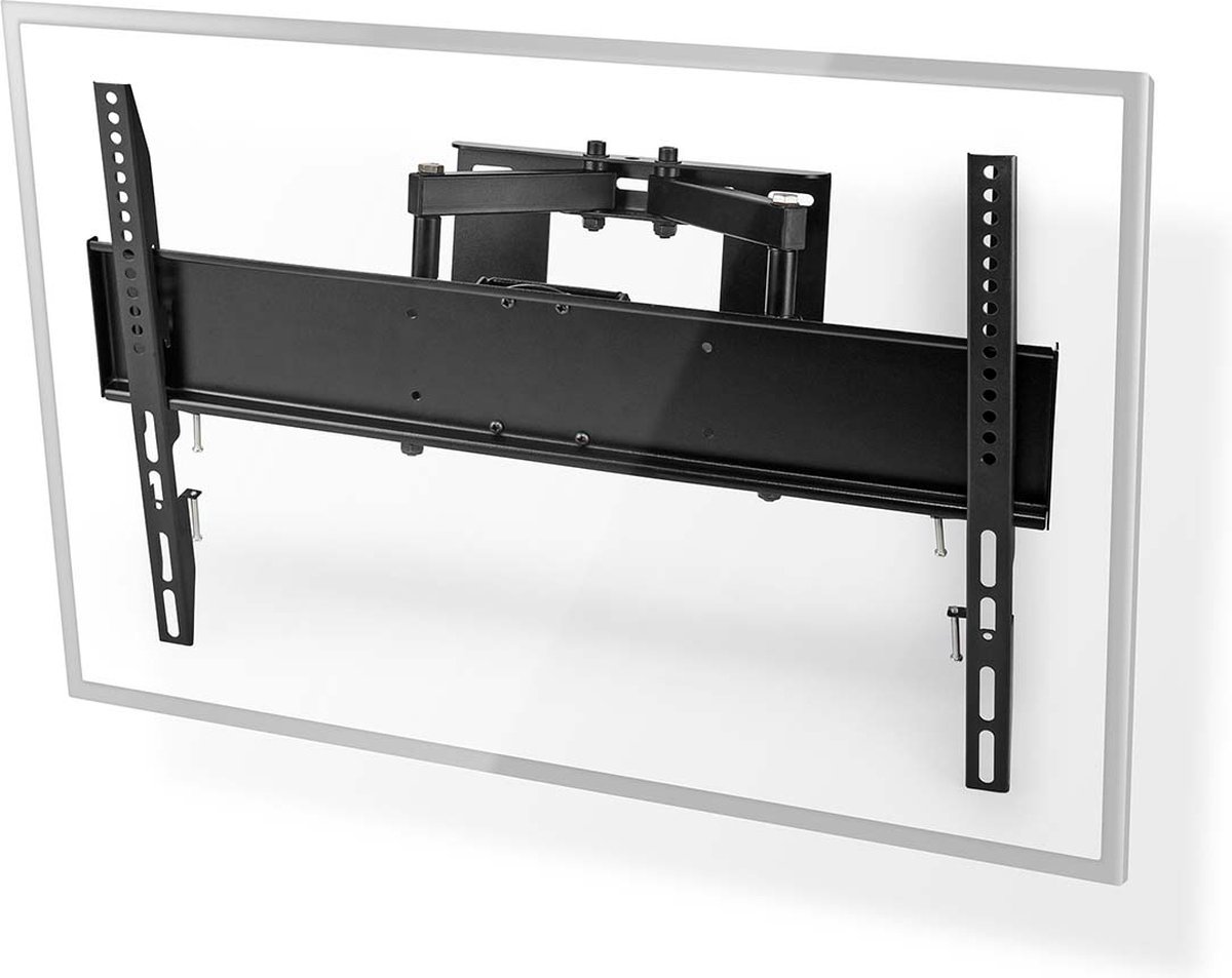 Nedis Draai- en Kantelbare TV-Muurbeugel - 37-80 " - Maximaal schermgewicht: 35 kg - Kantelbaar - Draaibaar - Minimale muurafstand: 55 mm - Maximale muurafstand: 330 mm - 6 Draaipunt(en) - Staal - Zwart