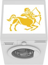 Wasmachine beschermer mat - een gele centaur - Breedte 55 cm x hoogte 45 cm