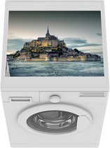 Wasmachine beschermer mat - Kasteel - Frankrijk - Zee - Breedte 55 cm x hoogte 45 cm