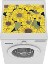 Wasmachine beschermer mat - Herfst - Bloem - Patroon - Breedte 55 cm x hoogte 45 cm