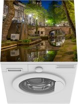 Wasmachine beschermer mat - Gracht - Utrecht - Planten - Breedte 60 cm x hoogte 60 cm