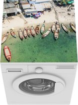 Wasmachine beschermer mat - Vietnam - Boot - Strand - Breedte 60 cm x hoogte 60 cm
