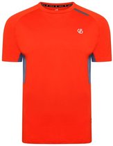 Het Dare2B Peerless II T-shirt met korte mouwen - heren - Q-Wic Plus - lichtgewicht - Oranje