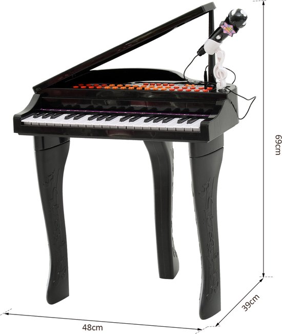 Clavier de Piano pour Enfants avec Micro, 37 Touches Piano pour