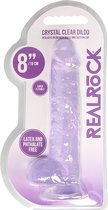 8" / 20 cm Realistic Dildo With Balls - Purple - Realistic Dildos