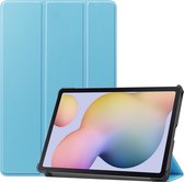 Samsung Galaxy Tab S8 Hoes - Mobigear - Tri-Fold Serie - Kunstlederen Bookcase - Blauw - Hoes Geschikt Voor Samsung Galaxy Tab S8