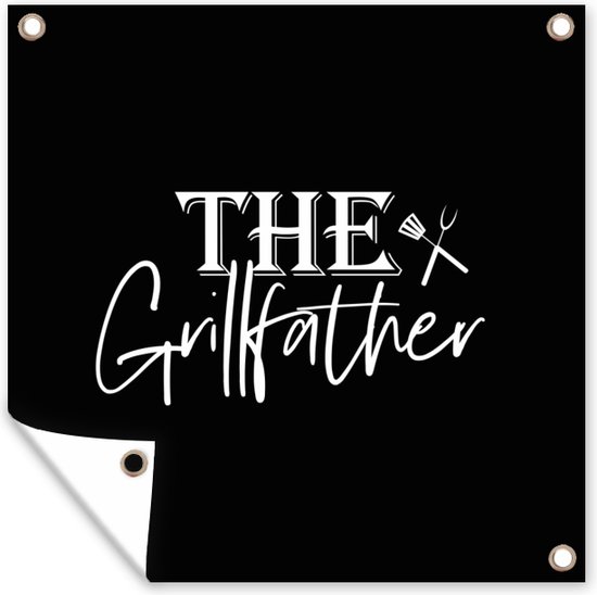 Tuin poster The Grillfather Barbecue BBQ Grill Vader Koken