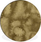 WallCircle - Wall Circle - Wall Circle - Or - Abstrait - Peinture - Aluminium - Dibond - 90x90 cm - Intérieur et Extérieur