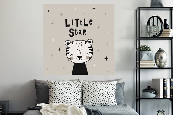Stickers muraux - Petite étoile - Proverbes - Citations - Enfants - Kids - Bébé - Garçons - Meiden - 120x120 cm - Feuille adhésive XXL