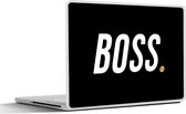 Laptop sticker - 12.3 inch - Quotes - 'Boss' - Stip - Spreuken - 30x22cm - Laptopstickers - Laptop skin - Cover