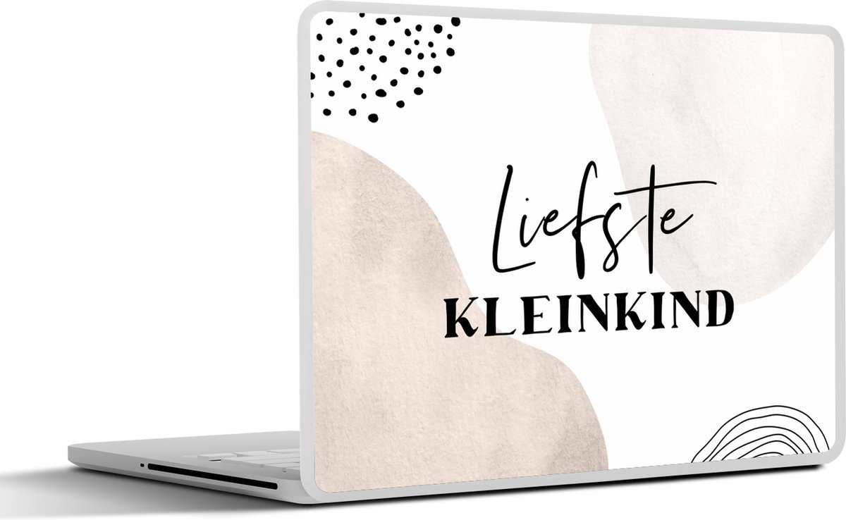 Laptop sticker - 17.3 inch - Spreuken - 'Liefste kleinkind' - Quotes - Pastel - 40x30cm - Laptopstickers - Laptop skin - Cover