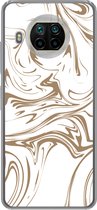 Telefoonhoesje Geschikt voor Xiaomi Mi 10T Lite 5G hoesje - Marmer print - Bruin - Patronen - Siliconen Telefoonhoesje