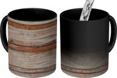 Magische Mok - Foto op Warmte Mokken - Koffiemok - Structuur - Hout - Vintage - Magic Mok - Beker - 350 ML - Theemok
