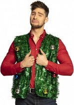 vest kerstboom heren groen maat M/L