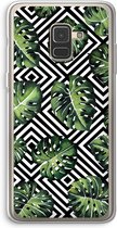 Case Company® - Samsung Galaxy A8 (2018) hoesje - Geometrische jungle - Soft Cover Telefoonhoesje - Bescherming aan alle Kanten en Schermrand