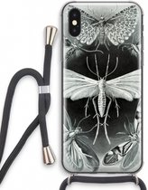 Case Company® - iPhone X hoesje met Koord - Haeckel Tineida - Telefoonhoesje met Zwart Koord - Extra Bescherming aan alle Kanten en Over de Schermrand