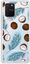 Case Company® - Samsung Galaxy S10 Lite hoesje - Kokosnoot - Soft Cover Telefoonhoesje - Bescherming aan alle Kanten en Schermrand