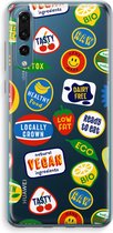 Case Company® - Huawei P20 Pro hoesje - Fruitsticker - Soft Cover Telefoonhoesje - Bescherming aan alle Kanten en Schermrand