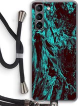 Case Company® - Samsung Galaxy S21 hoesje met Koord - Ice Age - Telefoonhoesje met Zwart Koord - Bescherming aan alle Kanten en Over de Schermrand
