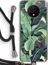 Case Company® - OnePlus 7T hoesje met Koord - Bananenbladeren - Telefoonhoesje met Zwart Koord - Bescherming aan alle Kanten en Over de Schermrand