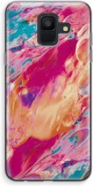 Case Company® - Samsung Galaxy A6 (2018) hoesje - Pastel Echoes - Soft Cover Telefoonhoesje - Bescherming aan alle Kanten en Schermrand