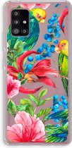 Case Company® - Samsung Galaxy A51 5G hoesje - Papegaaien - Soft Cover Telefoonhoesje - Bescherming aan alle Kanten en Schermrand