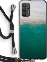 Case Company® - Samsung Galaxy A32 4G hoesje met Koord - Stranded - Telefoonhoesje met Zwart Koord - Bescherming aan alle Kanten en Over de Schermrand