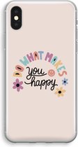 Case Company® - iPhone XS hoesje - Happy days - Soft Cover Telefoonhoesje - Bescherming aan alle Kanten en Schermrand