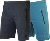 2-Pack Donnay Joggingshort - Sportshort - Heren - Maat XL - Charcoal/Vintage-blue