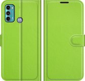 Motorola Moto G60 Hoesje - Mobigear - Classic Serie - Kunstlederen Bookcase - Groen - Hoesje Geschikt Voor Motorola Moto G60