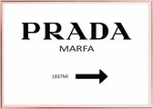 Poster Met Metaal Rose Lijst - Prada Marfa Poster