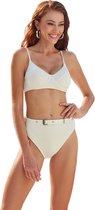 No Gossip Beugel bikini Hoge taille en ceintuur Met borstkussen ECRU 40