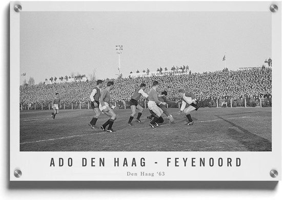 Walljar - ADO Den Haag - Feyenoord '63 III - Muurdecoratie - Acrylglas schilderij - 50 x 70 cm