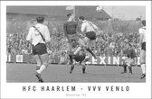 Walljar - HFC Haarlem - VVV Venlo '67 - Zwart wit poster met lijst