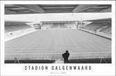 Walljar - Stadion Galgenwaard '82 - Zwart wit poster met lijst